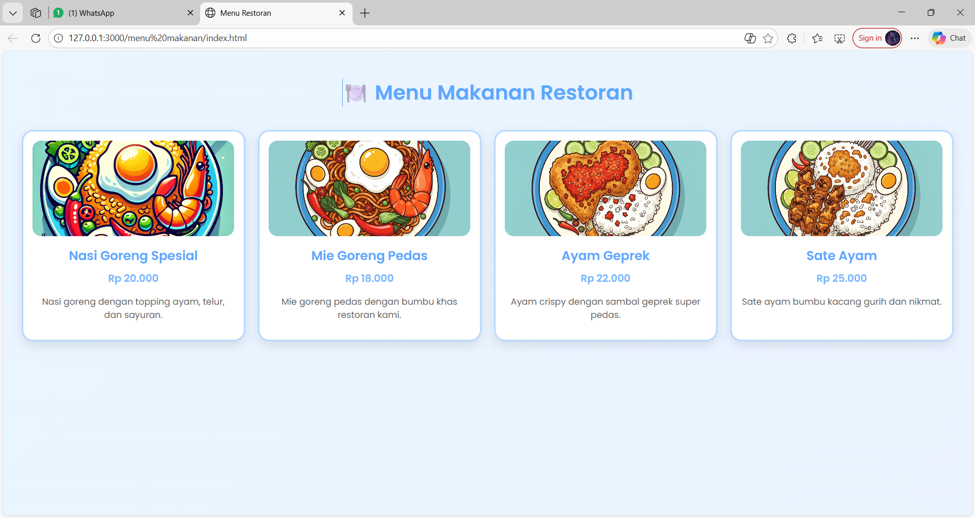 Menu Makanan